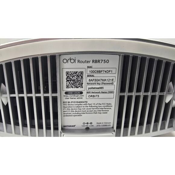 Netgear Orbi Router RBR750 WiFi 6 Mesh System Wireless Router - Picture 3 of 4